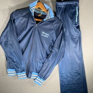 Vintage Cliff‎ Keen Michigan Tracksuit Mens L Jacket Pants Blue wrestling